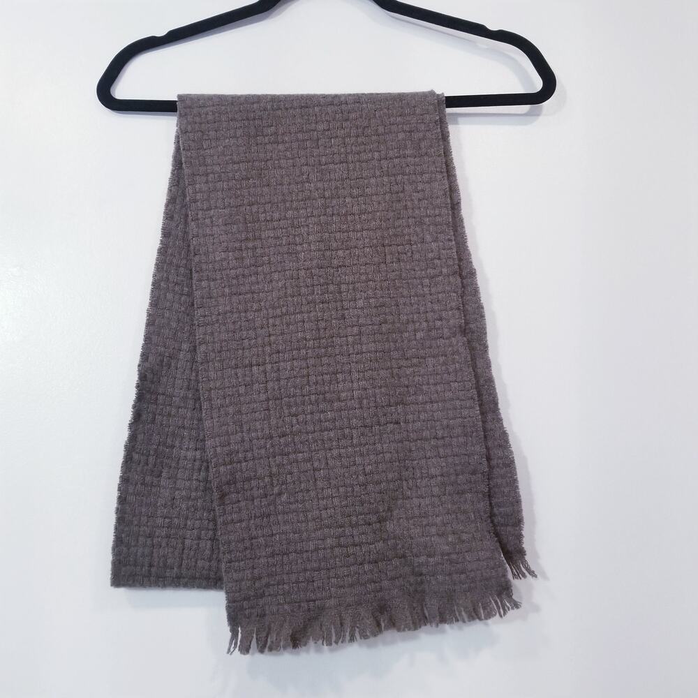 Nordstrom Brown Cashmere & Wool Knit Scarf - Picture 5 of 9